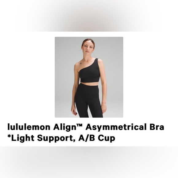 Lulu Lemon Align asymmetrical bra. - Picture 1 of 5